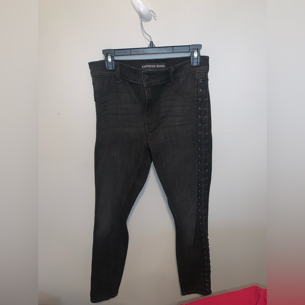 Dark skinny jeans. Worn once.